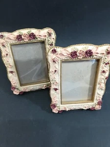 VTG Ben Rickert photo frames roses (set of 2) good condition - Picture 1 of 10