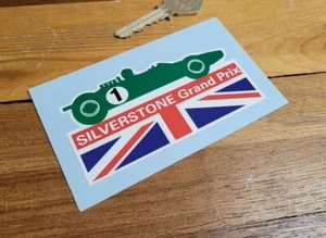 Silverstone Grand Prix Union Jack Sticker 4" Race Track Racing Circuit British - Picture 1 of 1