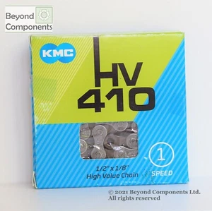 KMC HV410 High Value Single Speed Chain 112 Links Retail Box - Picture 1 of 4