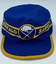 Vintage 1980s/90s NHL Buffalo Sabres Blue/Yellow Painters Hat OSFA