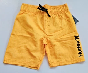 Hurley Toddler Boy's 4T Board Shorts Swim Laser Orange Bright Mesh Lined - Picture 1 of 2