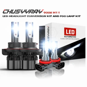 For Ford Focus 2008 2009 2010 2011 4Pcs LED Headlight High Low Beam + Fog Light - Bild 1 von 16