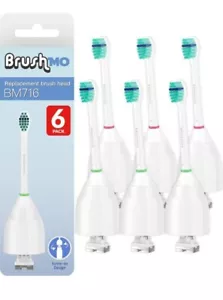 Replacement Toothbrush Heads Compatible with Philips Sonicare E-Series, 6 Pack - Picture 1 of 6