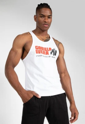 Classic Tank Top White Gorilla Wear Bodybuilding Fitness Trainings Tanktop