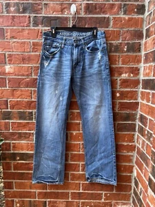 Pantalones de mezclilla azul corte bota tiro bajo 29 X 32 American Eagle para hombre - Imagen 1 de 9