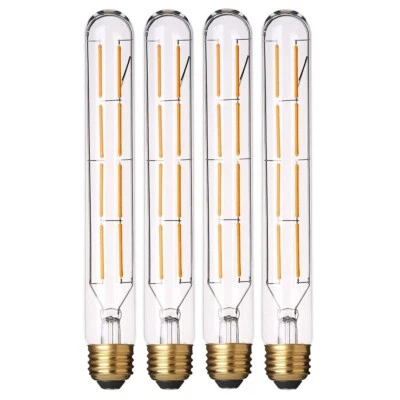 4Pack Dimmable T10 T30 LED Bulbs 2700K 8 Watt E26 550LM 8.9 in 700LM Warm White - Image 1 of 4