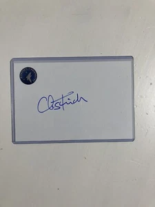 CHRIS FINCH Minnesota TIMBERWOLVES Basketball Signed 4”x6” White Card NBA Auto - Picture 1 of 5
