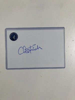 CHRIS FINCH Minnesota TIMBERWOLVES Basketball Signed 4”x6” White Card NBA Auto - Image 1 of 4