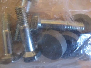 12 Feet Legs 1-1/2" x 3/8" Bolts Screws With Rubber Caps Racks Cabinets - Picture 1 of 3