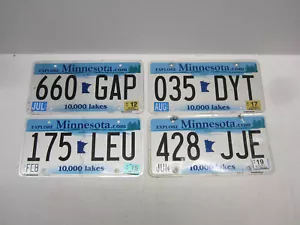 Lotto 4 Targhe Minnesota 10.000 Laghi Nuovo Stile Alluminio Stampato #5 - Foto 1 di 2