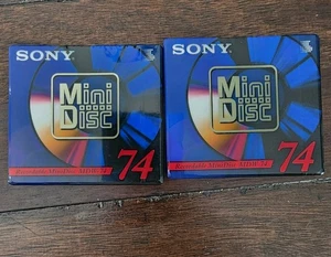 Sony Mini Disc 74 Recordable 74 Minute Recording Time Sealed - NIP 2 Count. - Picture 1 of 2
