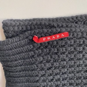 PRADA Strickschal schwarz Unisex (NEU) - Bild 1 von 8