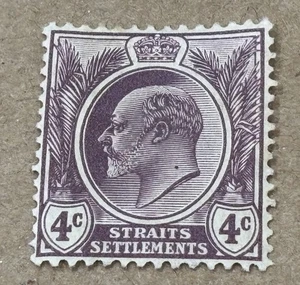 stamp Straits Settlement 4c - Picture 1 of 1