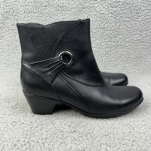 Clarks Bendables Damenschuhe Ingalls schwarz Leder Stiefeletten Reißverschluss Größe 8 - Bild 1 von 10