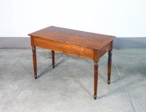 ⚜️ SOLID WALNUT WOOD DESK TABLE 1800S DRAWER MAURITIAN ORDER - Picture 1 of 9