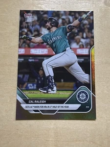 25 MLB Topps NOW 413  CAL RALEIGH 35 HR 1ST 1/2  NEW AL RECORD MARINERS GOLD /50 - Picture 1 of 2