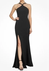 Dress The Population Dress Womens Large Brianna Maxi Gown Criss Cross Formal - Picture 1 of 18