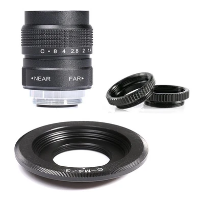 Fujian 25mm f/1.4 CCTV C Mount Lens for Micro 4/3 m4/3 mount Cameras E-PM1 E-PM2 - Image 1 of 4