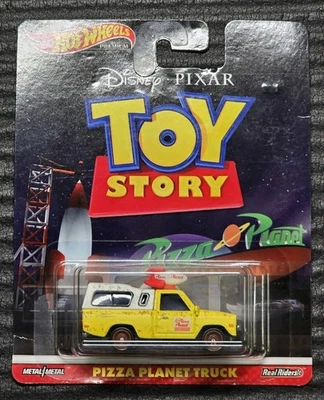 Camión Hot Wheels Premium Disney Pixar Toy Story Pizza Planet sellado en tarjeta leer Foto 1 de 3