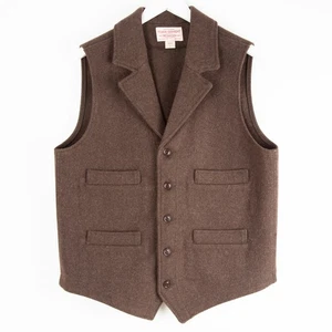 NWOT Filson Men's Mackinaw Western Wool Vest Brown Large - Picture 1 of 4