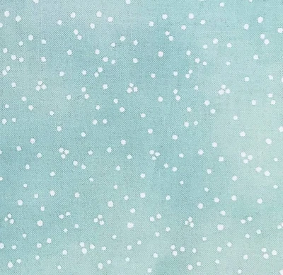 Polka Dots Aqua Blue Green White Cotton Quilting Fabric Traditions 1 3/4 yard - Image 1 of 4