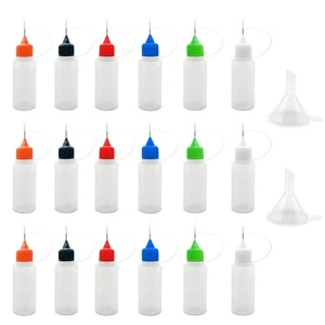 18 Pcs Precision Tip Applicator Bottles, 0.5 Ounce Translucent Glue Bottles, ... - Picture 1 of 6