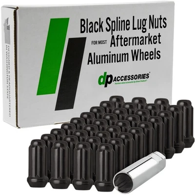 Black Lug Nuts for 2003-2009 Hummer H2 SUV with Aftermarket Wheels - Image 1 of 4