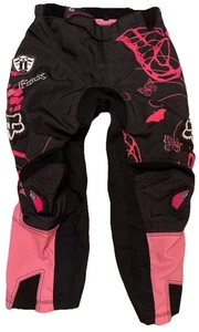 Fox Racing Motocross 180 Riding Pants Girls Size 4/5 Black Pink White - Bild 1 von 7