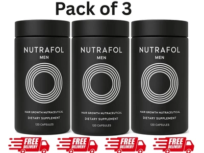 Pack de 3 Crecimiento de Cabello Hombre En Botella De Vidrio/Total 360 Cápsulas Exp 06/2027 Foto 1 de 4