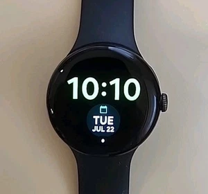 Google Pixel Watch 41mm Black Case with Obsidian Active Band - Photo 1 sur 3