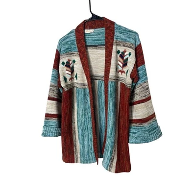Vintage Import Women's Southwestern Aztec Knit Cardigan Sweater Size L - Image 1 of 4