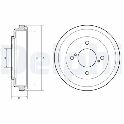 2x DELPHI Bremstrommel BF651 für SUZUKI IGNIS 3 MF FF SWIFT 5 AZ A2L310 SHVS - Bild 1 von 4