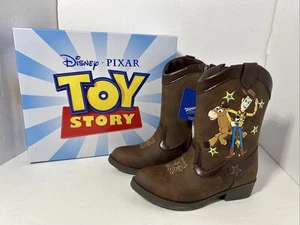 Disney Pixar Toy Story Woody & Bullseye Toddler Boys Size 11 Brown Cowboy Boots - Picture 1 of 9