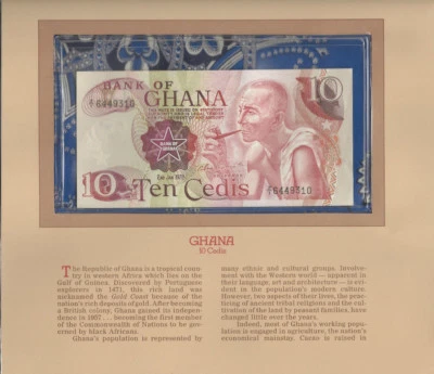 Most Treasured Banknotes Ghana 1978 10 Cedis P-16f UNC Prefix Z/1 - Image 1 of 2