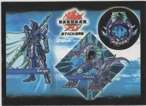 Adesivo Bakugan Seige Aquos & Preyas 17/24 estremamente raro - Foto 1 di 2