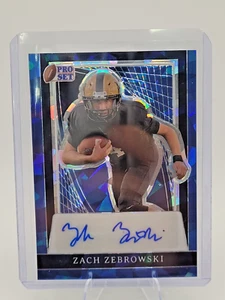 Juego profesional 2024 metal Zach Zebrowski cristal azul autógrafo #'ed 5/10 C. MISSOURI - Imagen 1 de 2