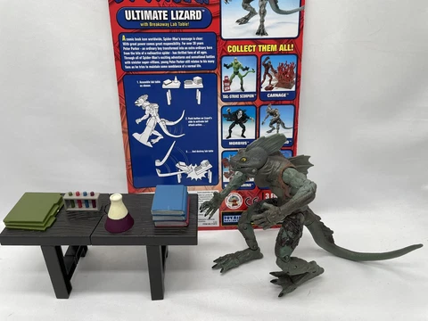 MARVEL's Spider-man Ultimate Lizard W / Breakaway Lab Table ToyBIZ COMPLETE 2004 Cover