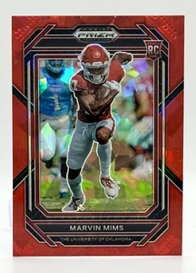 2023 Panini Prizm Draft Red Ice #146 Marvin Mims RC Denver Broncos - Picture 1 of 2