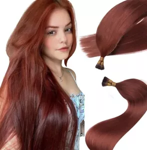 Itip Extensions Stick I Tip 100% Real Remy Human Hair 22inch(#32) Reddish Brown - Picture 1 of 8