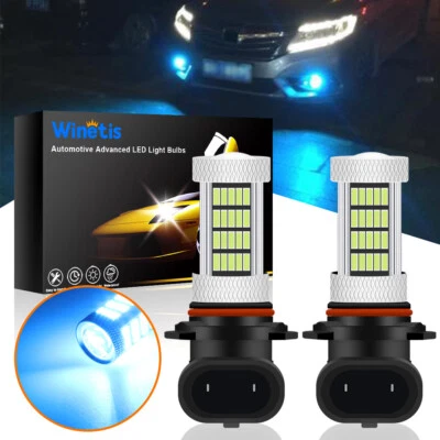 Fog Light Bulbs 8000K Ice Blue 9006 LED For Toyota Tundra 4Runner Corolla Prius - Image 1 of 4