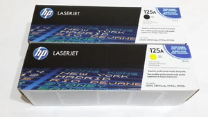 Original HP 125A Black CB540A + Yellow CB542A Toner Laserjet CP1215 CM1312 mfp - Bild 1 von 11