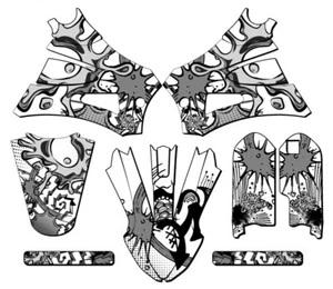 2022 JR/ P3 CX 50 ZANY White Senge Graphics Kit Compatible with Cobra - Picture 1 of 10