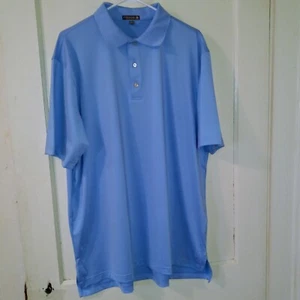 Peter Millar Summer Comfort Polo Shirt-X-Large-Golf Performance-Blue-SM FLAW - Picture 1 of 8