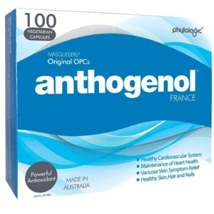New Anthogenol 100 Vegetarian Capsules Antioxidant OPCs ++ - Picture 1 of 1