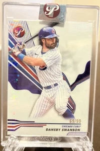 2024 Topps Pristine Dansby Swanson Pristine Purple Encased Refractor 69/99 - Picture 1 of 3