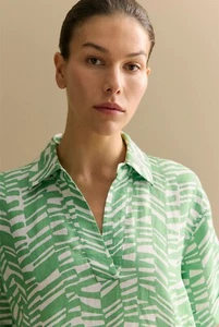 TRENERY French Linen Abstract Geo Popover Shift Dress Size 8 - Picture 1 of 8
