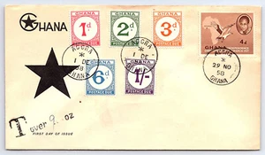 Ghana Porto fälliger Ersttagsbrief von 1958 - Bild 1 von 2