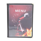  Pvc Recipe Book Portable Menu Cover for Restaurant Clear Binder