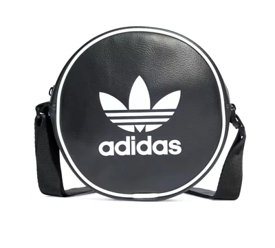 NEW ADIDAS ORIGINALS TREFOIL VINTAGE ROUND AIRLINER BAG  #IT759 BLACK - Image 1 of 4