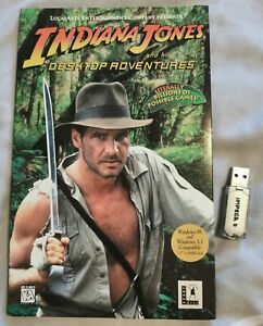 Indiana Jones and his Desktop Adventures PC Floppy Disk  LucasArts Game *MINT*